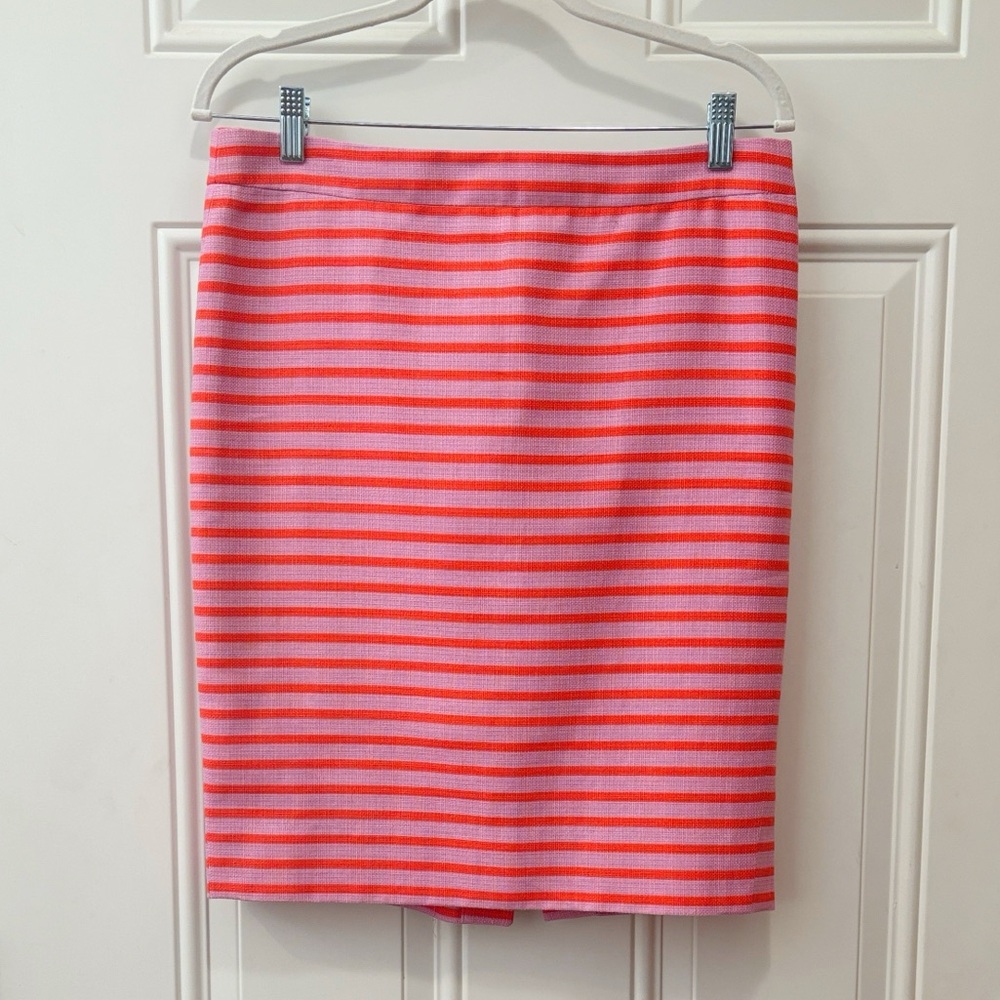 J.Crew Factory The Pencil Skirt Striped 100% Cotton in Size 6